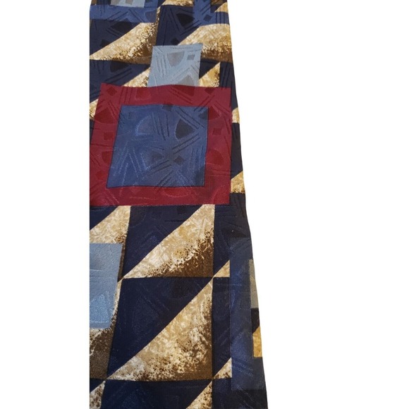 Erreuno Milano Milan Italy 100% Imported Silk Tie Italian‎ Blue/Red/Gold Necktie - Picture 2 of 14
